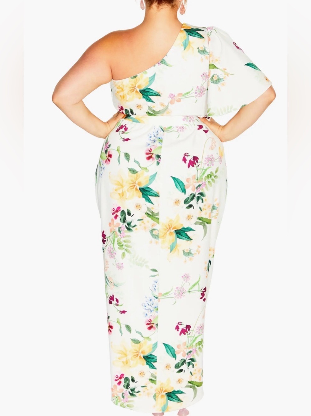 City Chic Bonnie Floral One-Shoulder Dress, Size 22, NWOT - Picture 2 of 6